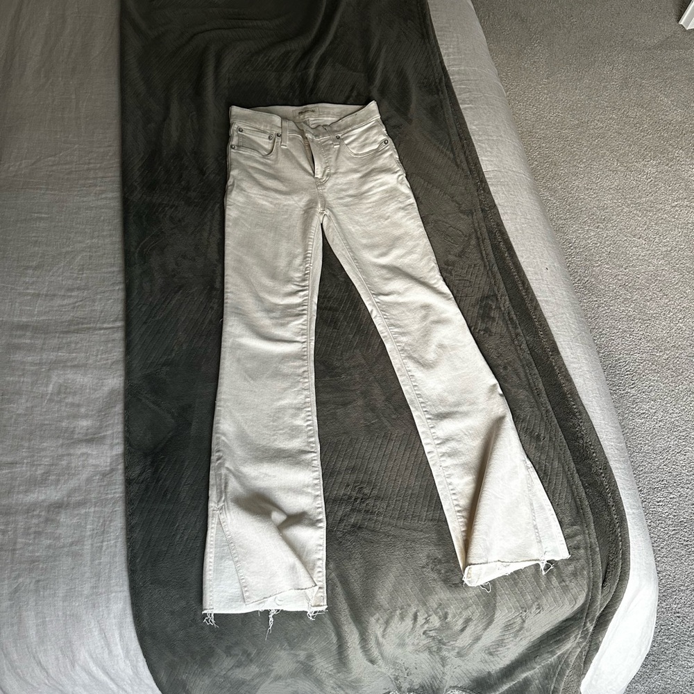 Madewell White/Cream Kick Out Jeans